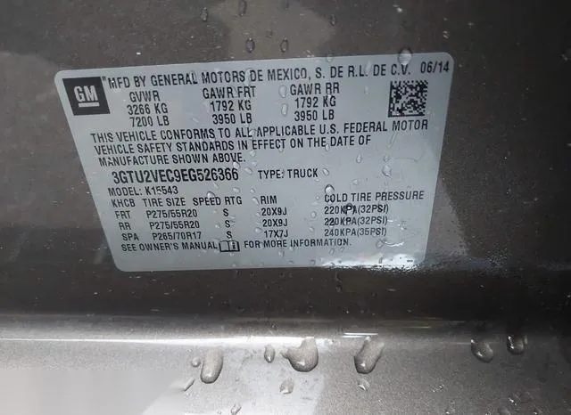 3GTU2VEC9EG526366 2014 2014 GMC Sierra- 1500 Slt 9