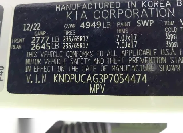 KNDPUCAG3P7054474 2023 2023 KIA Sportage Hybrid- LX 9