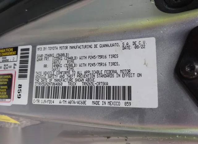 3TYRX5GN2NT064860 2022 2022 Toyota Tacoma- SR 9