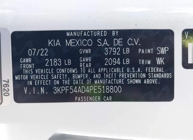 3KPF54AD4PE518800 2023 2023 KIA Forte- Gt-Line 9