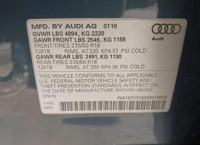 WA1EFCFS6GR016606 2016 2016 Audi Q3- 2-0T Premium Plus 9