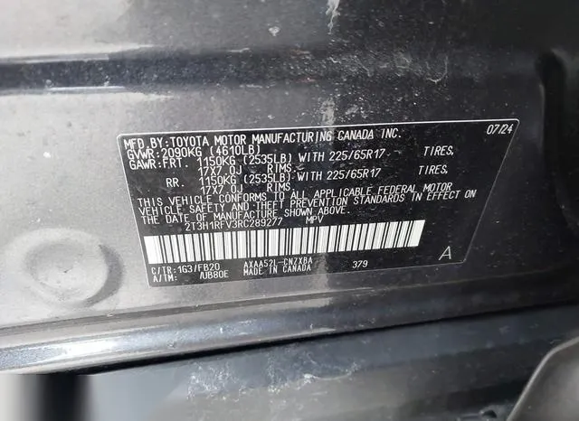 2T3H1RFV3RC289277 2024 2024 Toyota RAV4- LE 9