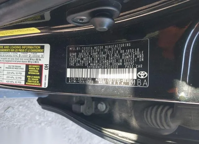 5YFBURHEXFP355550 2015 2015 Toyota Corolla- S Plus 9