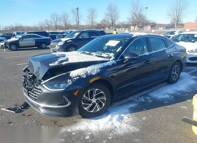 KMHL24JJ5NA048449 2022 2022 Hyundai Sonata- Hybrid Blue 2