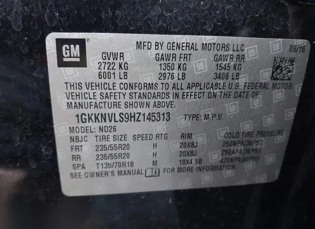 1GKKNVLS9HZ145313 2017 2017 GMC Acadia- Slt-1 9