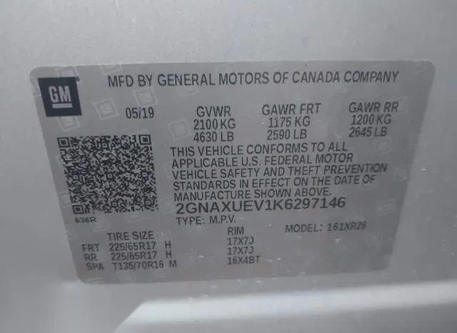 2GNAXUEV1K6297146 2019 2019 Chevrolet Equinox- LT 9