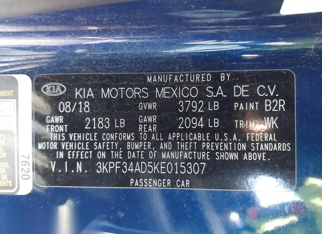 3KPF34AD5KE015307 2019 2019 KIA Forte- S 9