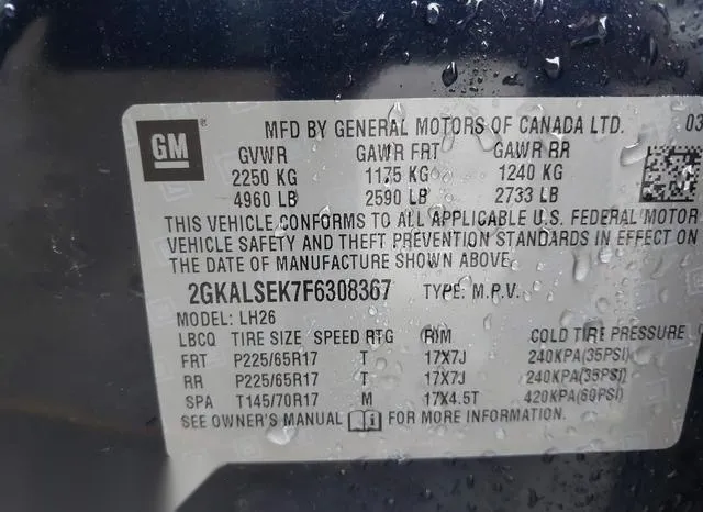 2GKALSEK7F6308367 2015 2015 GMC Terrain- Slt-1 9