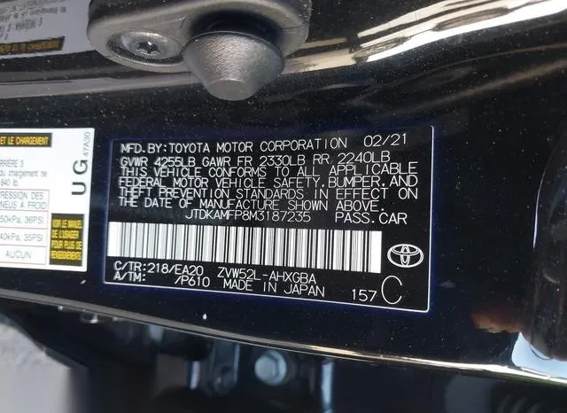 JTDKAMFP8M3187235 2021 2021 Toyota Prius- Prime Limited 9