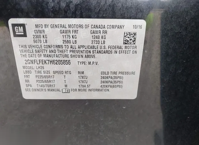 2GNFLFEK7H6205856 2017 2017 Chevrolet Equinox- LT 9