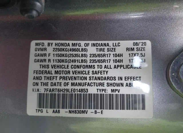 7FART6H29LE014853 2020 2020 Honda CR-V- Hybrid Lx 9