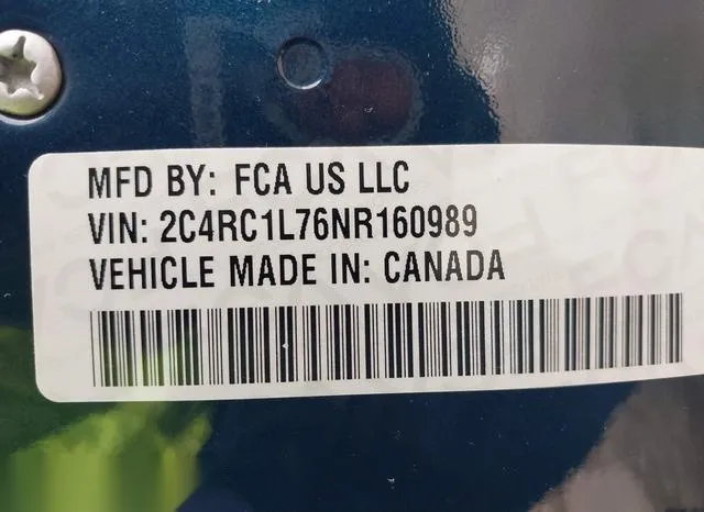 2C4RC1L76NR160989 2022 2022 Chrysler Pacifica Hybrid- Touri 9