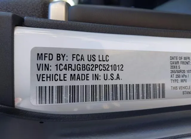 1C4RJGBG2PC521012 2023 2023 Jeep Grand Cherokee- Limited 4X2 9