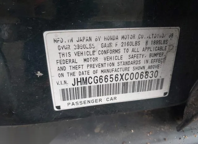 JHMCG6656XC006830 1999 1999 Honda Accord- LX 9