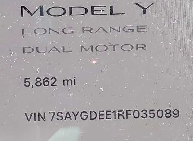 7SAYGDEE1RF035089 2024 2024 Tesla Model Y- Long Range Dual 7