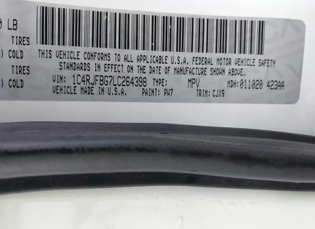 1C4RJFBG7LC264398 2020 2020 Jeep Grand Cherokee- Limited 4X4 9