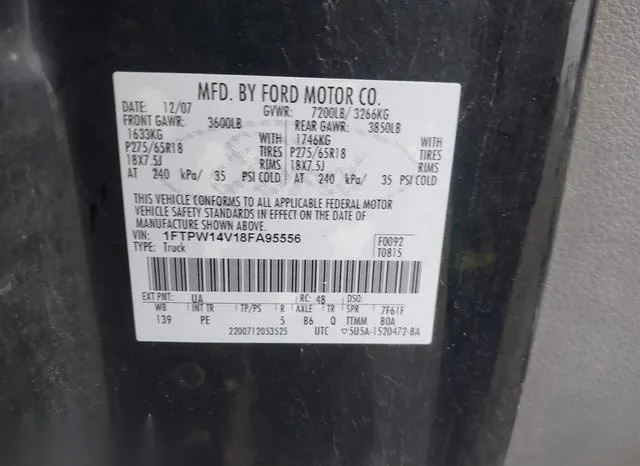 1FTPW14V18FA95556 2008 2008 Ford F-150- 60Th Anniversary/Fx 9