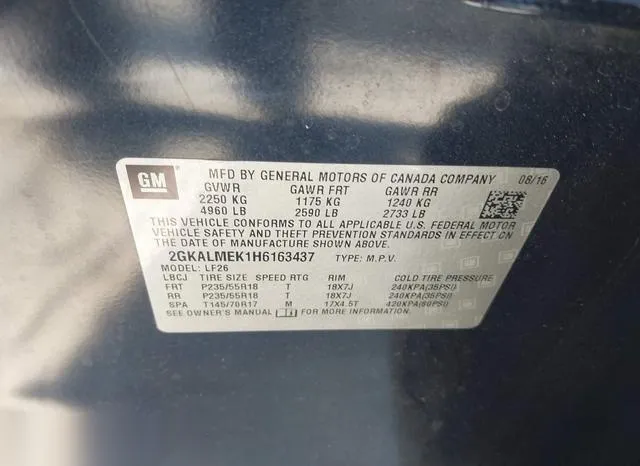 2GKALMEK1H6163437 2017 2017 GMC Terrain- Sle-1 9