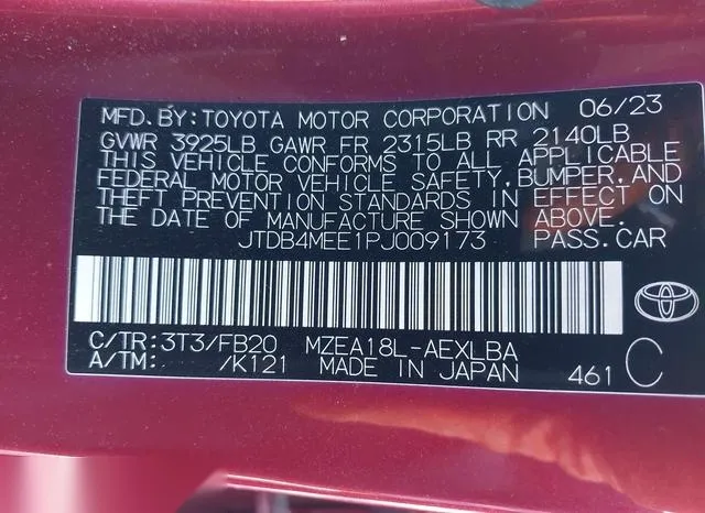 JTDB4MEE1PJ009173 2023 2023 Toyota Corolla- LE 9