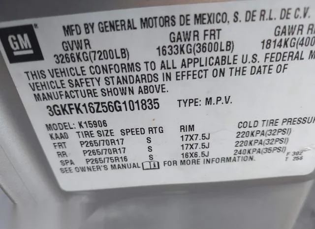 3GKFK16Z56G101835 2006 2006 GMC Yukon Xl 1500- Slt 9