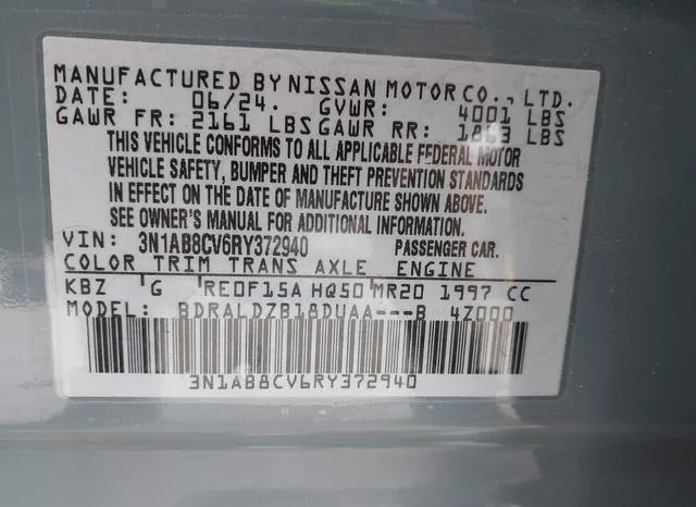 3N1AB8CV6RY372940 2024 2024 Nissan Sentra- Sv Xtronic Cvt 9