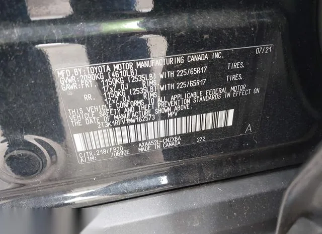 2T3K1RFV1MW162573 2021 2021 Toyota RAV4- LE 9