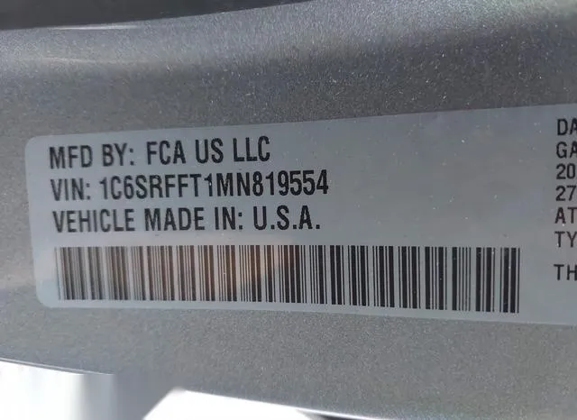 1C6SRFFT1MN819554 2021 2021 RAM 1500- Big Horn  4X4 5-7 Box 9