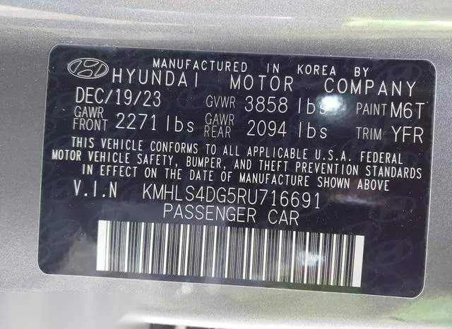 KMHLS4DG5RU716691 2024 2024 Hyundai Elantra- Sel 9