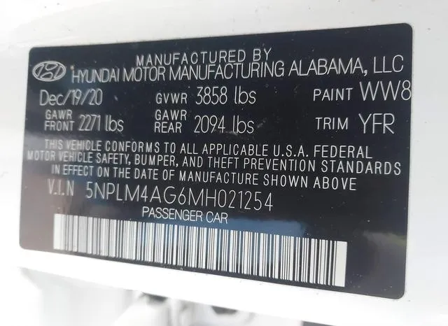 5NPLM4AG6MH021254 2021 2021 Hyundai Elantra- Sel 9