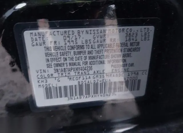 3N1AB7APXHY404236 2017 2017 Nissan Sentra- SV 9