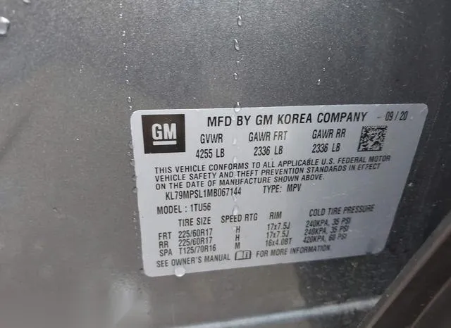 KL79MPSL1MB067144 2021 2021 Chevrolet Trailblazer- Fwd Lt 9