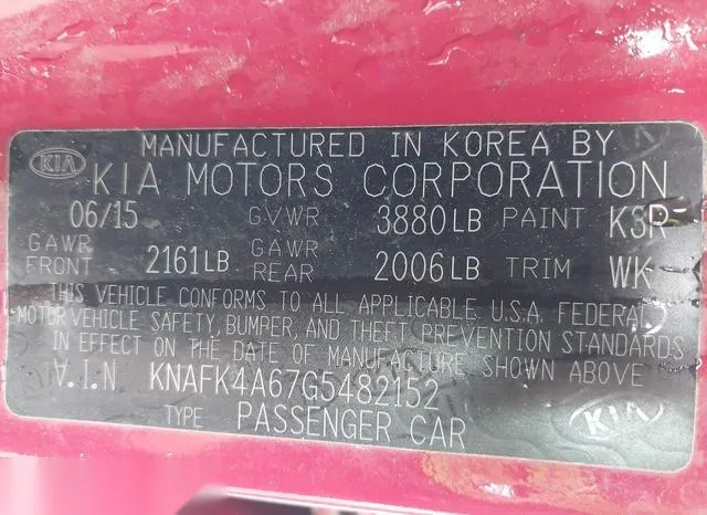 KNAFK4A67G5482152 2016 2016 KIA Forte- LX 9