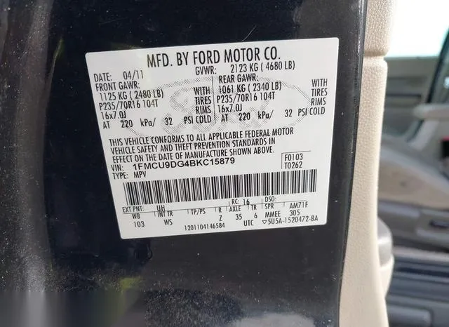 1FMCU9DG4BKC15879 2011 2011 Ford Escape- Xlt 9