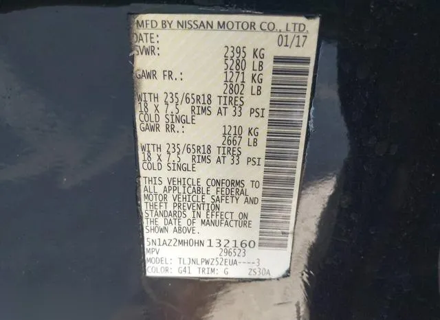 5N1AZ2MH0HN132160 2017 2017 Nissan Murano- S 9