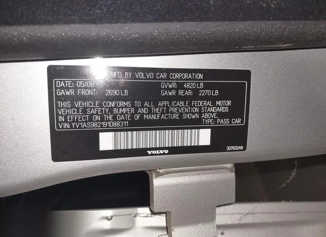 YV1AS982191088311 2009 2009 Volvo S80- 3-2 9