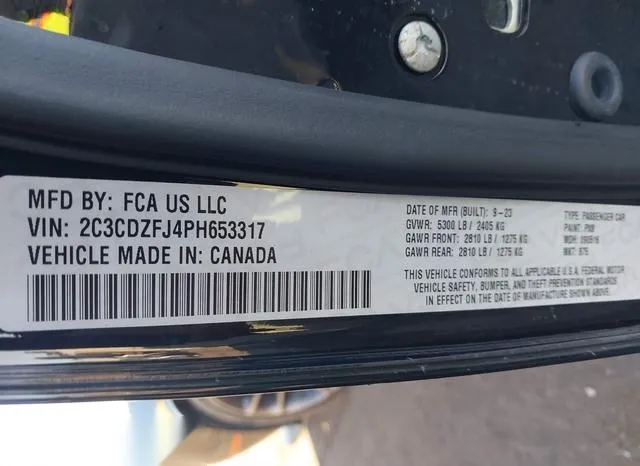 2C3CDZFJ4PH653317 2023 2023 Dodge Challenger- R/T Scat Pack 9