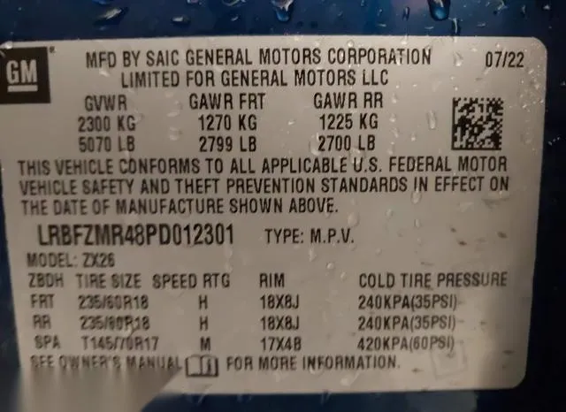 LRBFZMR48PD012301 2023 2023 Buick Envision- Preferred Awd 9