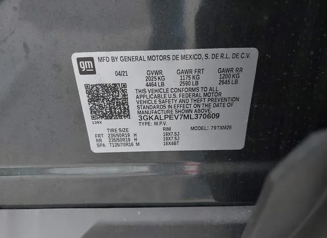 3GKALPEV7ML370609 2021 2021 GMC Terrain- Fwd Slt 9