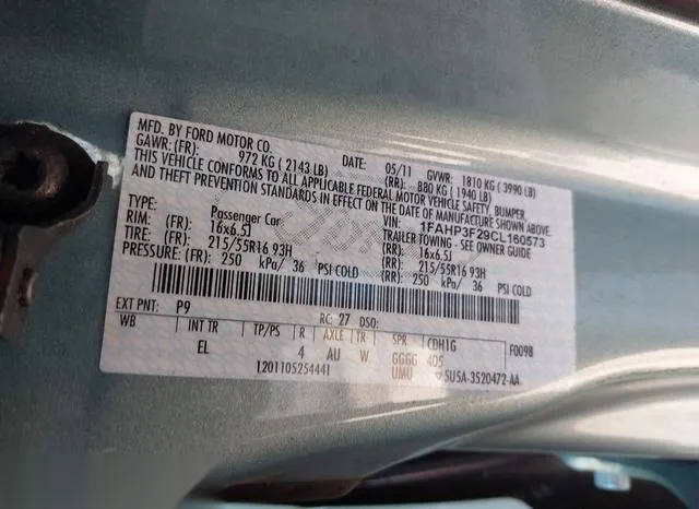 1FAHP3F29CL160573 2012 2012 Ford Focus- SE 9