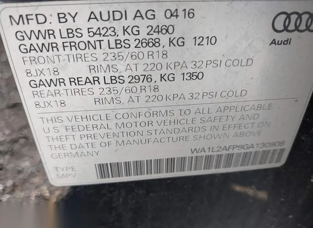 WA1L2AFP9GA130908 2016 2016 Audi Q5- 2-0T Premium 9