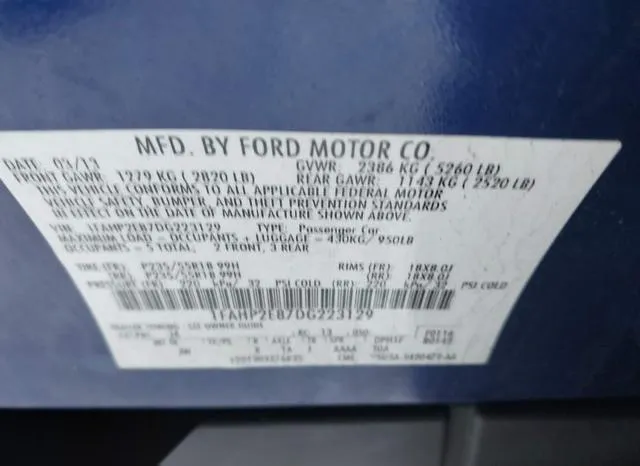 1FAHP2E87DG223129 2013 2013 Ford Taurus- Sel 9