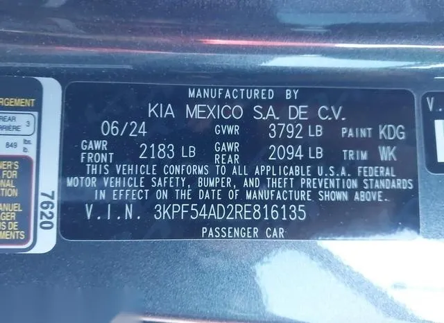 3KPF54AD2RE816135 2024 2024 KIA Forte- Gt-Line 9