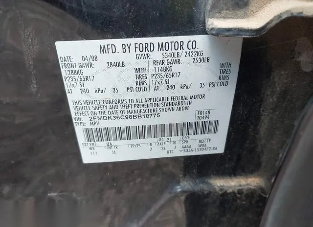 2FMDK36C98BB10775 2008 2008 Ford Edge- SE 9