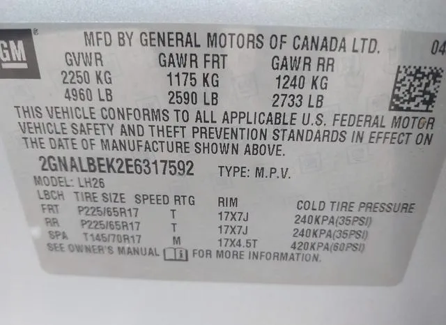 2GNALBEK2E6317592 2014 2014 Chevrolet Equinox- 1LT 9