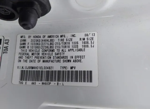 5J6RM4H31EL004821 2014 2014 Honda CR-V- LX 9