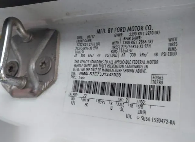 NM0LS7E73J1347028 2018 2018 Ford Transit- Connect XL 9