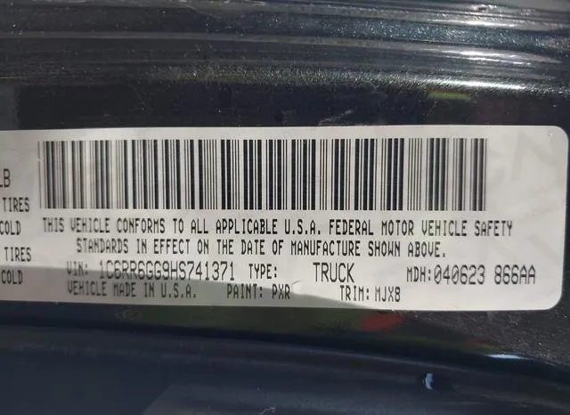 1C6RR6GG9HS741371 2017 2017 RAM 1500- Slt  4X2 6-4 Box 9