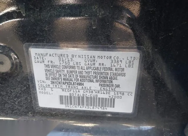 3N1CN7APXDL874984 2013 2013 Nissan Versa- 1-6 SV 9