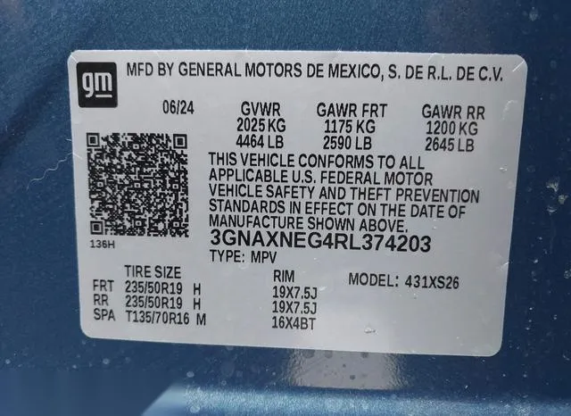 3GNAXNEG4RL374203 2024 2024 Chevrolet Equinox- Fwd Premier 9