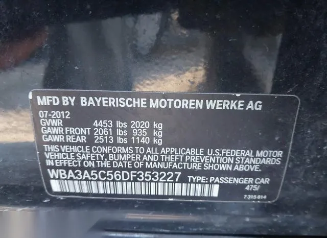 WBA3A5C56DF353227 2013 2013 BMW 3 Series- 328I 9